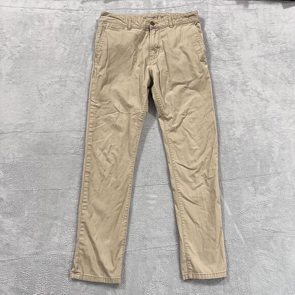 Quiksilver Chino Pants Mens 32x30 Straight Tapered Fit Flat Front Skateboard - Picture 1 of 11